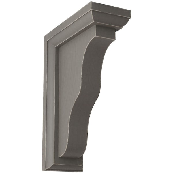 Ekena Millwork 2 1/4"W x 5"D x 7"H Hamilton Traditional Wood Vintage Decor Bracket, Reclaimed Grey BKTWD02X05X07HAGY - main